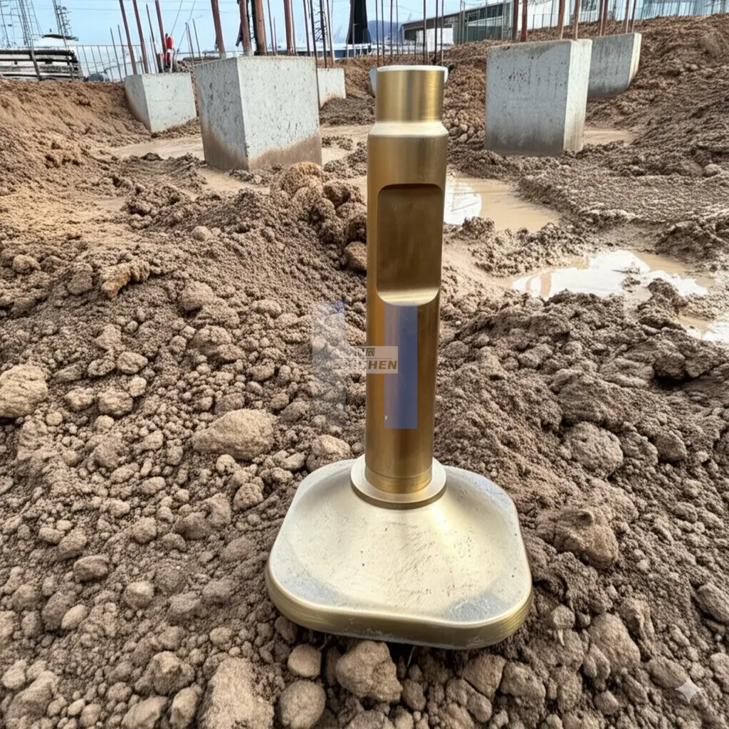Detachable compactor chisel for hydraulic breakers with replaceable base