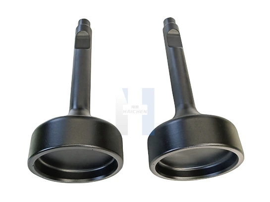 Post driver chisel for hydraulic breaker wooden post driving, compatible with breaker post driving solution