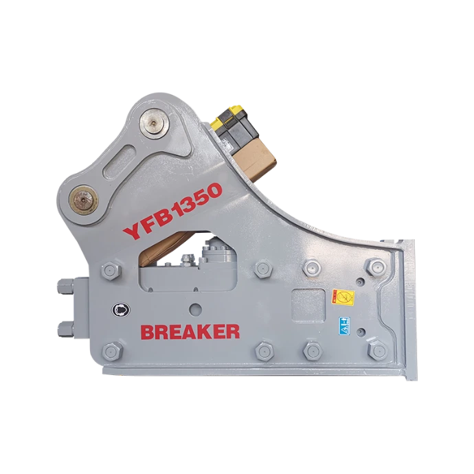 Hydraulic breaker for excavator, heavy-duty demolition hammer attachment