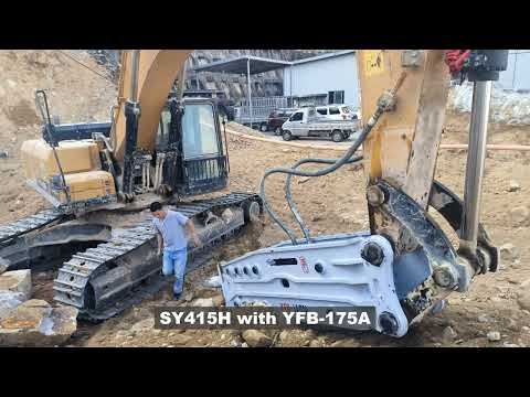 YFB155 Hydraulic Breaker Field Test (Soosan SB121 Alternative) - 155mm Chisel Rock Hammer