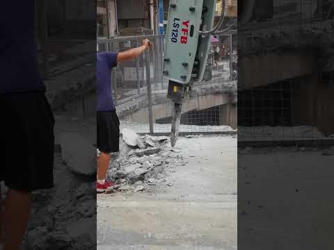 YFB-120 Hydraulic Breaker Working Video