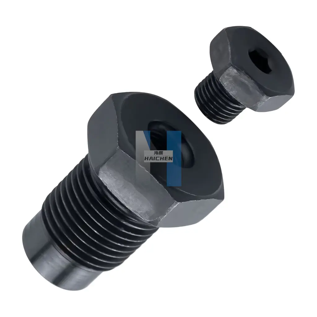 Válvula de carga de gas nitrógeno para martillo hidráulico (rosca BSP 1/2 para el rompedor y rosca M10*1 para la válvula de gas)