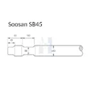 Cincel para martillo hidráulico Soosan SB45
