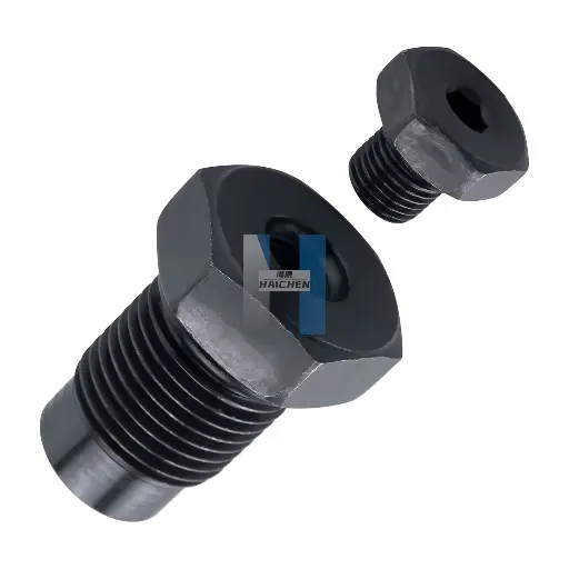 Válvula de carga de gas nitrógeno para martillo hidráulico (rosca BSP 1/2 para el rompedor y rosca M10*1 para la válvula de gas)